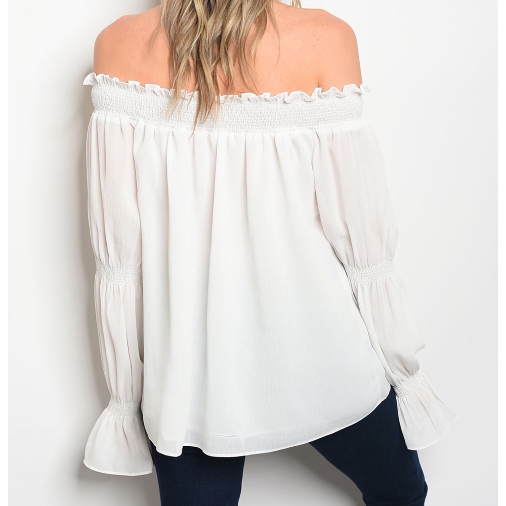 | FLIRTY OFF THE SHOULDER TOP | - Picture 2 of 2